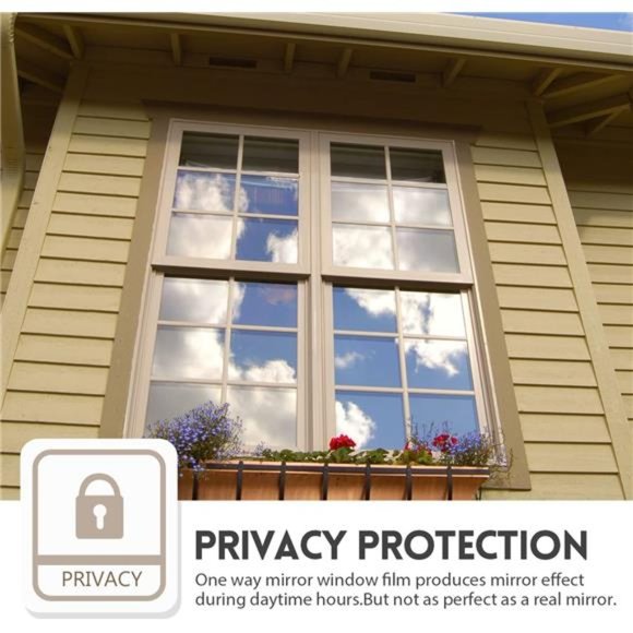 Window Film One Way Daytime Privacy Static Cling Sun Blocking Anti UV Reflective - Picture 3 of 6